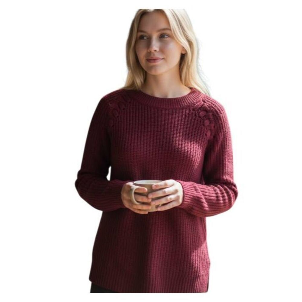 SO BURGUNDY SWEATER SZ.S EUC.